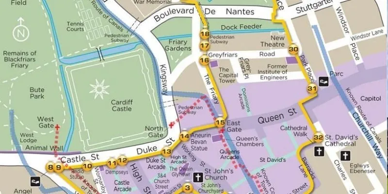 Castle Quarter Map: Stay Dry While Exploring Cardiff Town